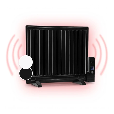 OneConcept Wallander, olejový radiátor, 600 W, termostat, olejové vyhrievanie, plochý dizajn, či