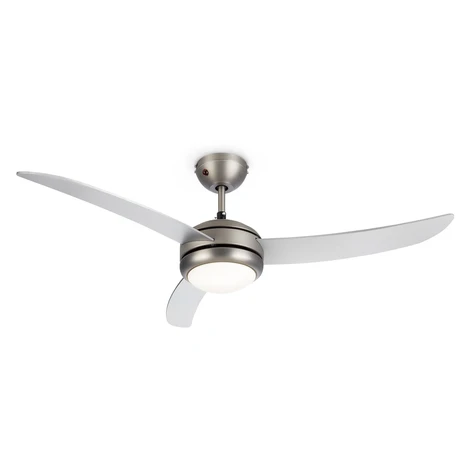 Klarstein El Paso, stropný ventilátor, 52", závit E27, 3 lopatky, strieborný vzhľad