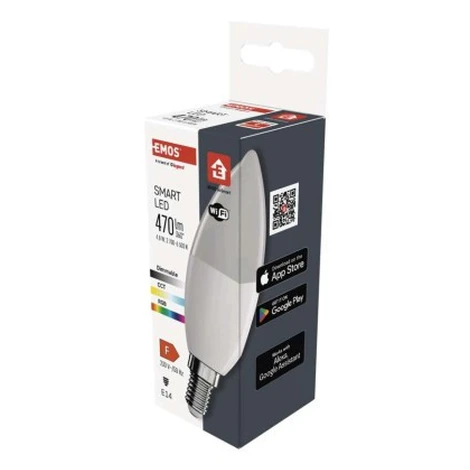 EMOS Smart LED žiarovka GoSmart sviečka / E14 /4,8 W (40 W)