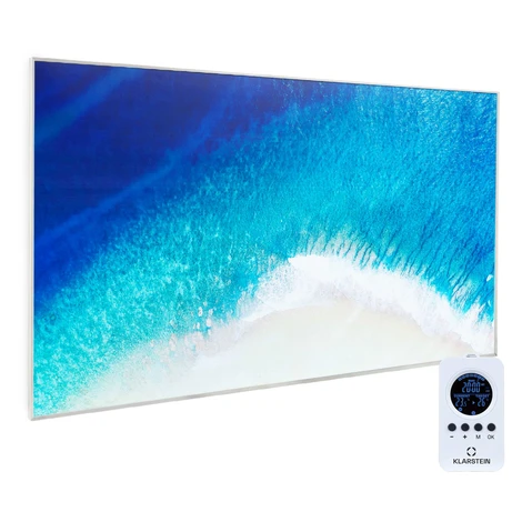 Klarstein Wonderwall Air Art Strand ifračervený ohrievač 101x60cm 600W diaľkové ovládanie