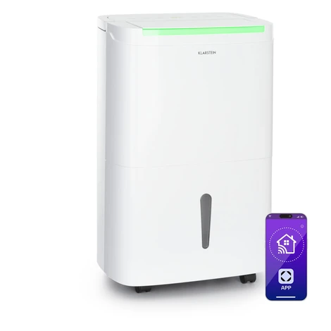 Klarstein DryFy Pro Connect Smart, Odvlhčovač vzduchu, WiFi, Kompresný, 30l/d, 25-35m², Biela