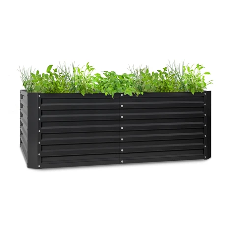 Blumfeldt High Grow Straight vyvýšený záhon 200x60x100 cm 1200 l oceľ