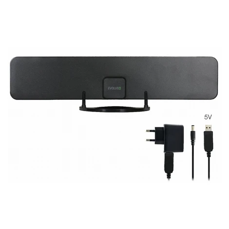EVOLVEO Xany 2B, 230/5V, aktívna izbová anténa FM/DAB+/DVB-T2, filter LTE, 4G, 5G