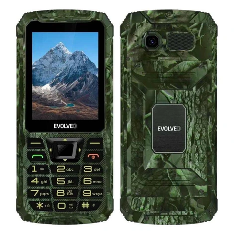 EVOLVEO StrongPhone Z6, vodotesný odolný Dual SIM telefón, lovecká kamufláž