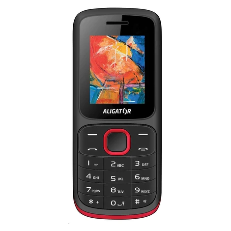 Aligator D210 Dual SIM, čierno-červený