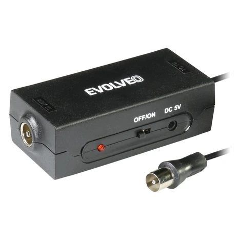EVOLVEO Amp 1, anténny zosilňovač FM/DAB+/DVB-T2, filter LTE, 4G, 5G