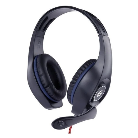 GEMBIRD slúchadlá s mikrofónom GHS-05-M, gaming, čierno-modrá, 1x 4-pólový 3, 5mm jack