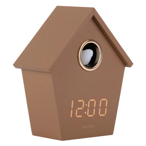 Budík Riqueza Cuckoo LED Karlsson KA6124BR, 15cm