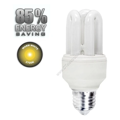 Úsporná žiarovka teplá biela 9W • E27 220 ~ 240V