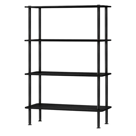 Čierny regál v dekore duba 80x127x35 cm Teidi – noo.ma