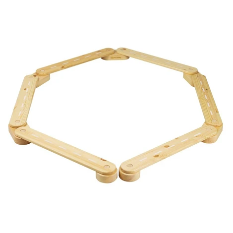 Senzorická dráha z borovicového dreva v prírodnej farbe 10x408x5 cm Montessori – Meowbaby