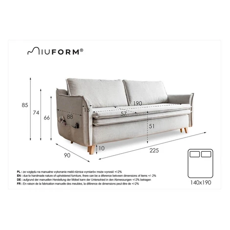 Zelená zamatová rozkladacia pohovka 225 cm Charming Charlie – Miuform