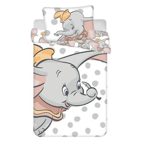 Bielo-sivé bavlnené detské obliečky do postieľky 100x135 cm Dumbo "Dots" – Jerry Fabrics