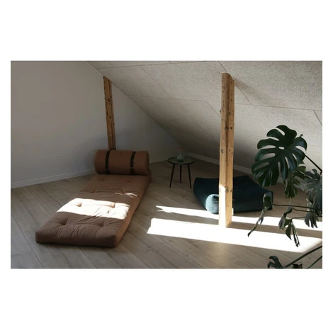Rozkladacie kreslo s hnedým poťahom Karup Design Buckle Up Mocca