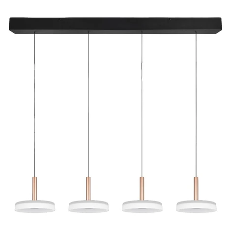 LED stmievateľné závesné svietidlo v čierno-bielo-zlatej farbe so skleneným tienidlom Celeste –  TRIO