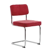 Červená menčestrová jedálenská stolička Rupert – Unique Furniture