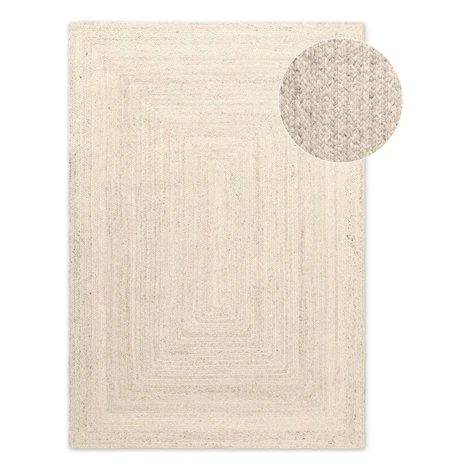 Krémovobiely obojstranný/ručne tkaný jutový koberec 120x180 cm Juno – Hanse Home