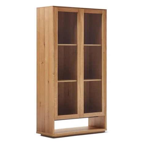 Vitrína v dekore duba v prírodnej farbe 100x185 cm Alguema – Kave Home