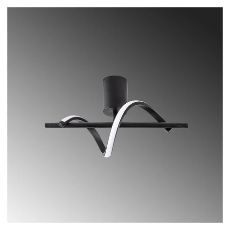 Čierne LED stropné svietidlo 7x41 cm Likma – Opviq lights