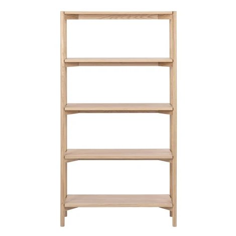Knižnica v dekore duba v prírodnej farbe 86x160x30 cm Braidwood – Actona