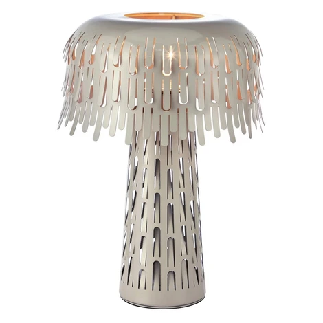 Sivobéžová stolová lampa s kovovým tienidlom (výška 38 cm) Verbera – Markslöjd