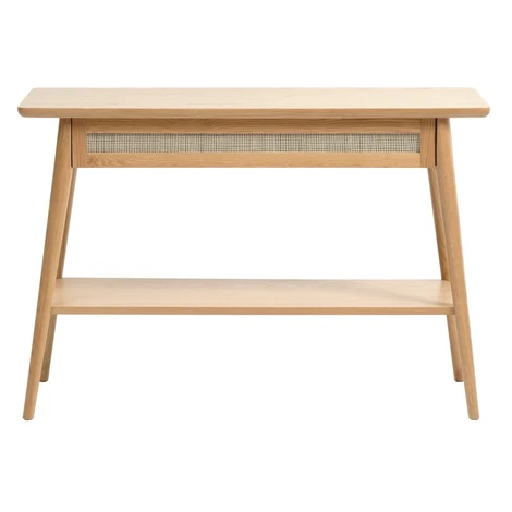 Konzolový stolík s doskou v dubovom dekore v prírodnej farbe 40x110 cm Barrali – Unique Furnitur Unique Furniture