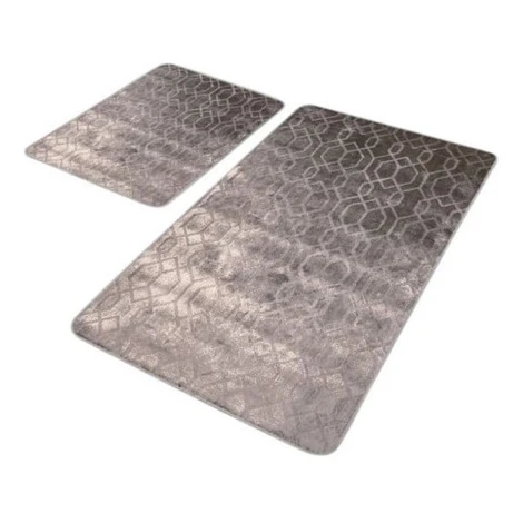 Sivé zamatové kúpeľňové predložky v súprave 2 ks 60x100 cm – Mila Home