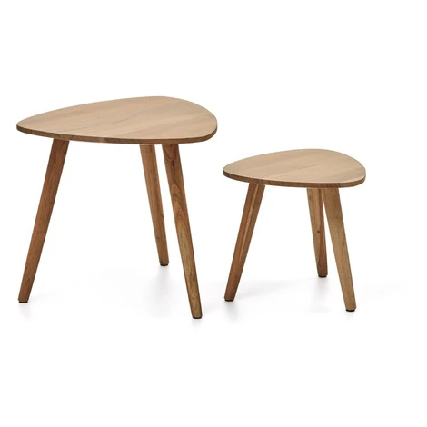 Odkladacie stolíky v súprave 2 ks z masívu akácie 60x61 cm Duvani – Kave Home