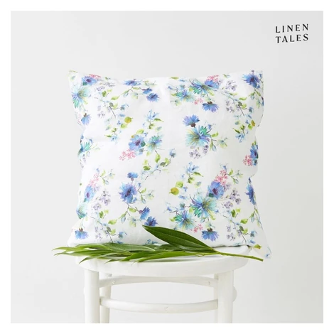 Ľanová obliečka na vankúš 50x50 cm White Flowers – Linen Tales