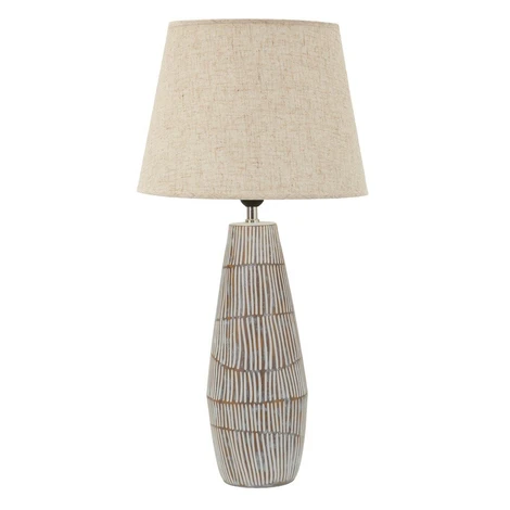 Krémová stolová lampa s textilným tienidlom (výška  69,5 cm) Hanoi – Mauro Ferretti