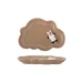 Hnedý kameninový detský tanier 14x20 cm Dolly – Bloomingville Mini