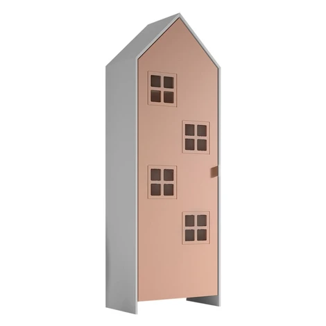Biela/ružová detská šatníková skriňa 58x172x37 cm Casami Bruges – Vipack
