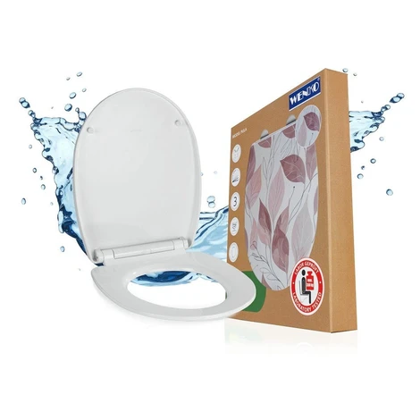 Záchodová doska s automatickým zatváraním 36,5 x 45 cm Pula – Wenko