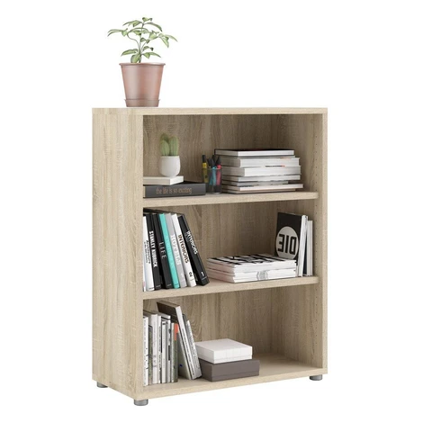 Modulárna knižnica v dekore duba v prírodnej farbe 89x113 cm Prima – Tvilum