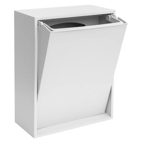 Lesklo biely odpadkový kôš na triedený odpad/nástenný z recyklovaného plastu Recycling Box – ReC