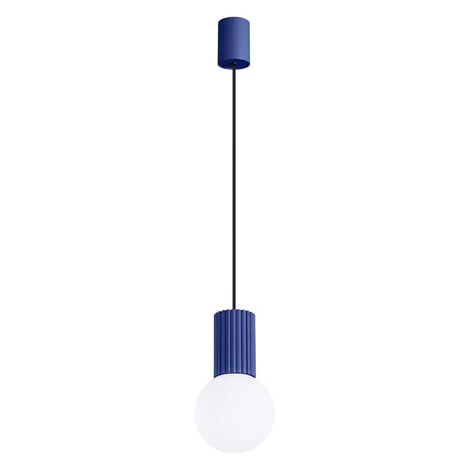 Tmavomodré závesné svietidlo so skleneným tienidlom ø 12 cm Orbital – Sollux SOLLUX LIGHTING