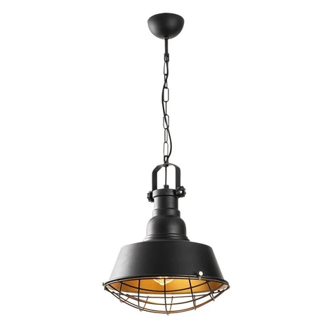 Čierne závesné svietidlo s kovovým tienidlom ø 30 cm Itak – Opviq lights