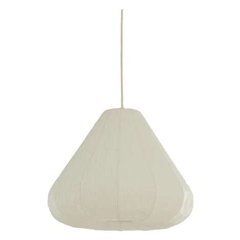 Krémovobiele závesné svietidlo s papierovým tienidlom ø 10 cm Sarella – Light & Living