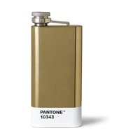 Ploská fľaša v zlatej farbe Pantone, 150 ml