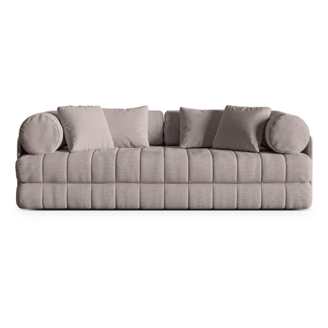 Sivobéžová rozkladacia pohovka z textílie buklé 206 cm Kemi – Cosmopolitan Design