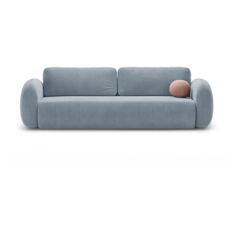 Sivomodrá zamatová rozkladacia/s úložným priestorom pohovka 262 cm Tonale – Cosmopolitan Design