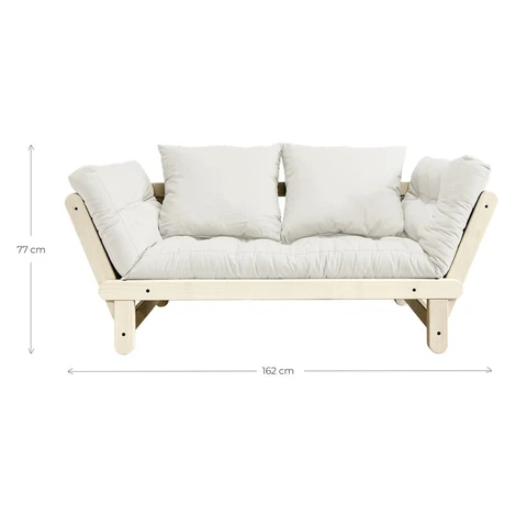 Rozkladacia pohovka s hnedým poťahom Karup Design Beat Natural/Mocca