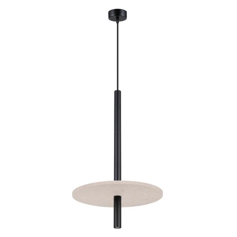 Čierne/béžové kovové závesné svietidlo ø 30 cm Rilu – Sollux SOLLUX LIGHTING