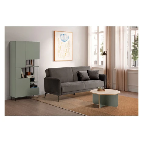 Zelenosivá knižnica 84x175 cm Perla – Marckeric