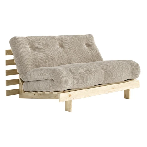 Krémovobiela menčestrová rozkladacia pohovka 140 cm Roots – Karup Karup Design