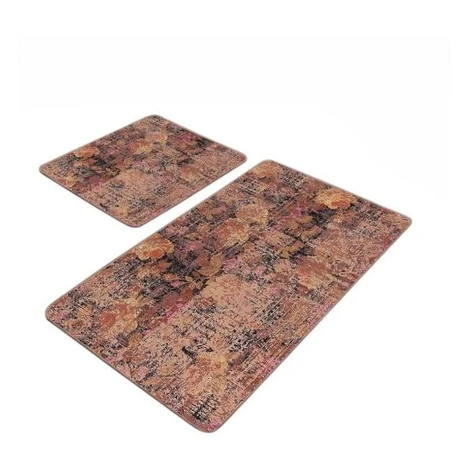 Hnedé zamatové kúpeľňové predložky v súprave 2 ks 60x100 cm – Mila Home