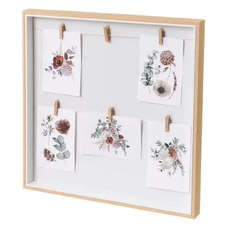 Rámček na stenu v prírodnej farbe 43x43 cm – Casa Selección