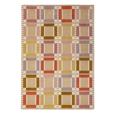 Ručne tkaný vlnený koberec v prírodnej farbe 200x290 cm Quadro Wool – Flair Rugs