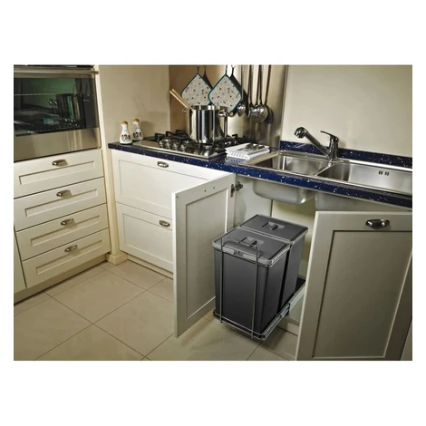 Plastový odpadkový kôš na triedený odpad/vstavaný 24 + 8 + 8 l Ecofil - Elletipi