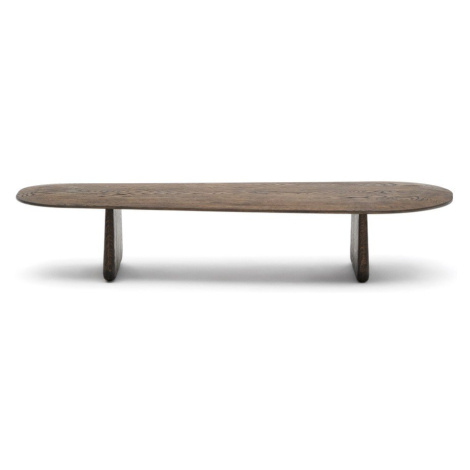 Tmavohnedý konferenčný stolík z dubového dreva 64x146 cm Pirita – Kave Home